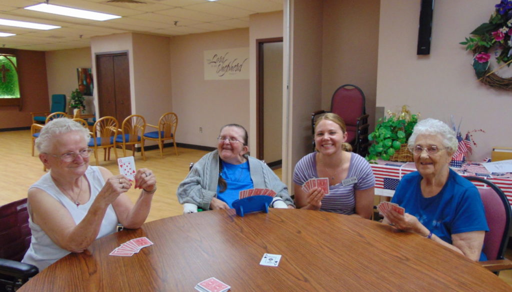 Playing Cards with Activity Staff