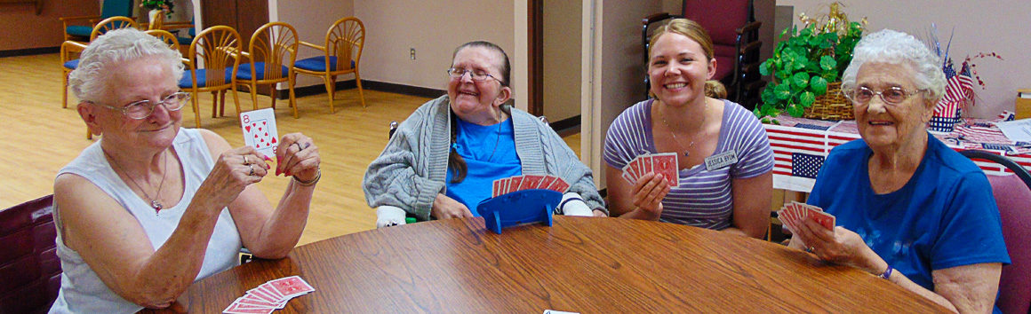 Residents at Rolling Hills Playing Cards