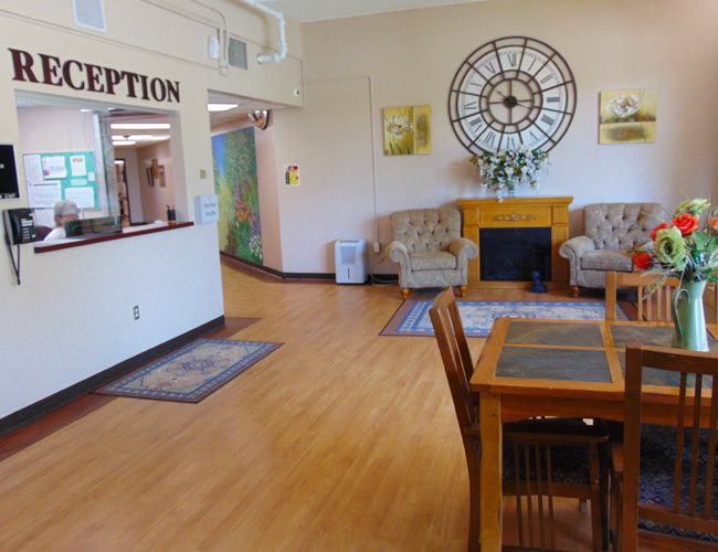 The welcoming reception area when you first come to Rolling Hills.