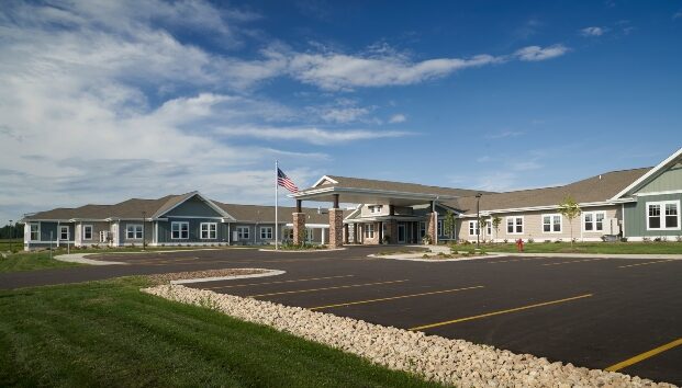 Front Entrance at Rolling Hills Rehabilitation & Retirement Home in Sparta, WI